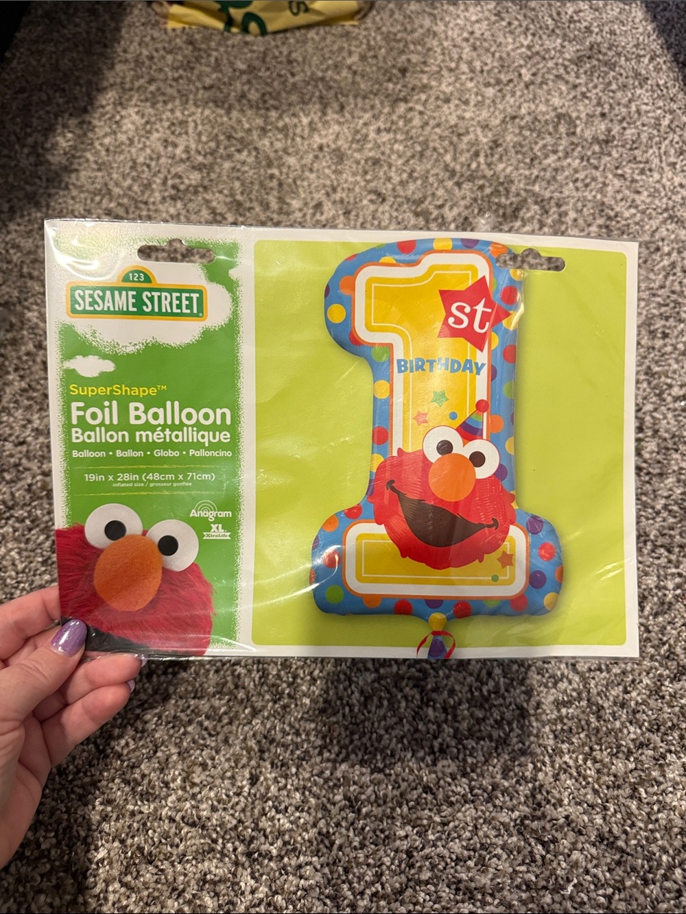 Elmo First Birthday Balloon